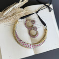 Hansli Necklace with Earrings - Ruby