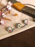 Three finger Kundan Fusion Ring