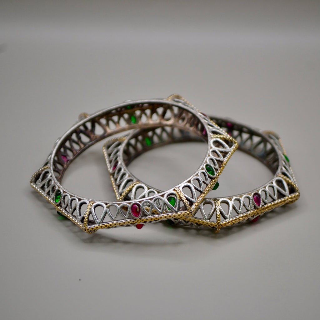 Dual Tone Kundan 2.6 size Kada set of 2