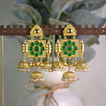 VJS5009-Gold Stone Earring