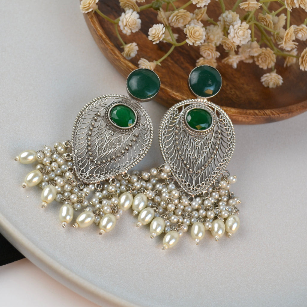 VJ4013-Stud Leaf Earring