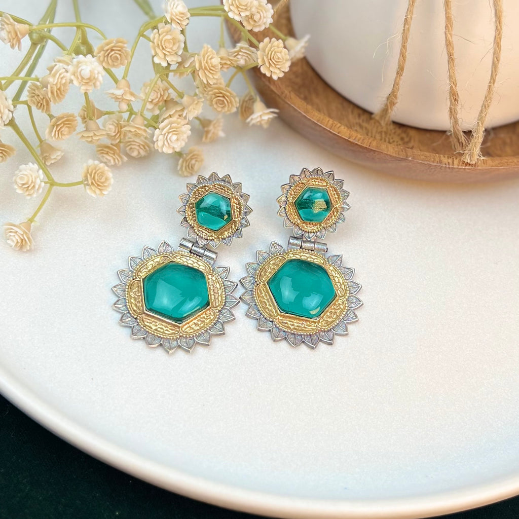 VJ4073-Monalisa Stone Medium size Earrings