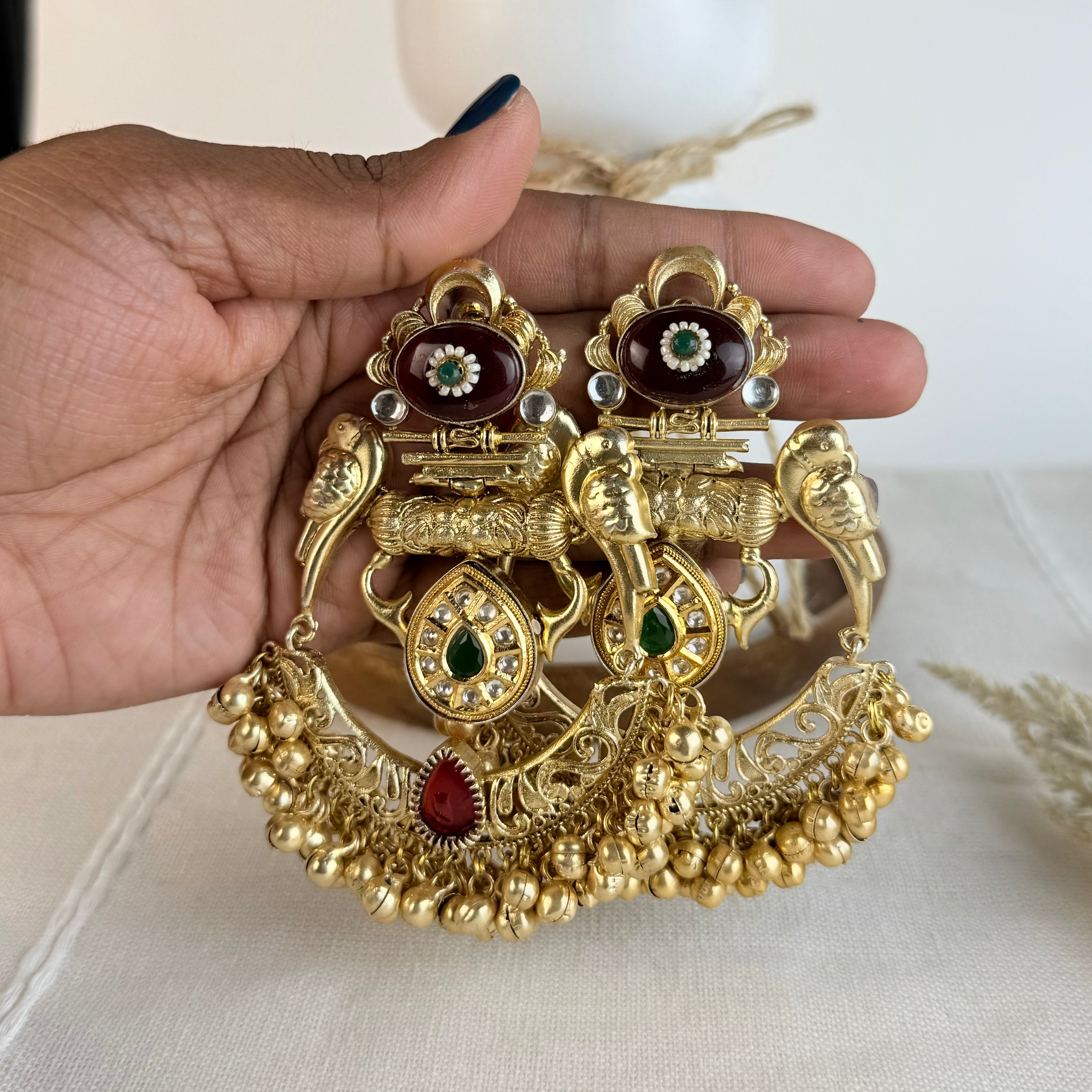 Kamya Kundan Fusion Chandbaali