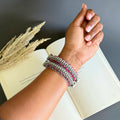 Adjustable Stone Kada Ruby - set of 2